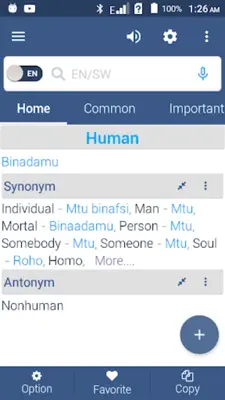 English To Swahili Dictionary android App screenshot 0